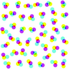 Multicolored rounds pattern with transparent effect. Seamless vector 10 eps background for cover, design, textile,  banner, web and fabric
