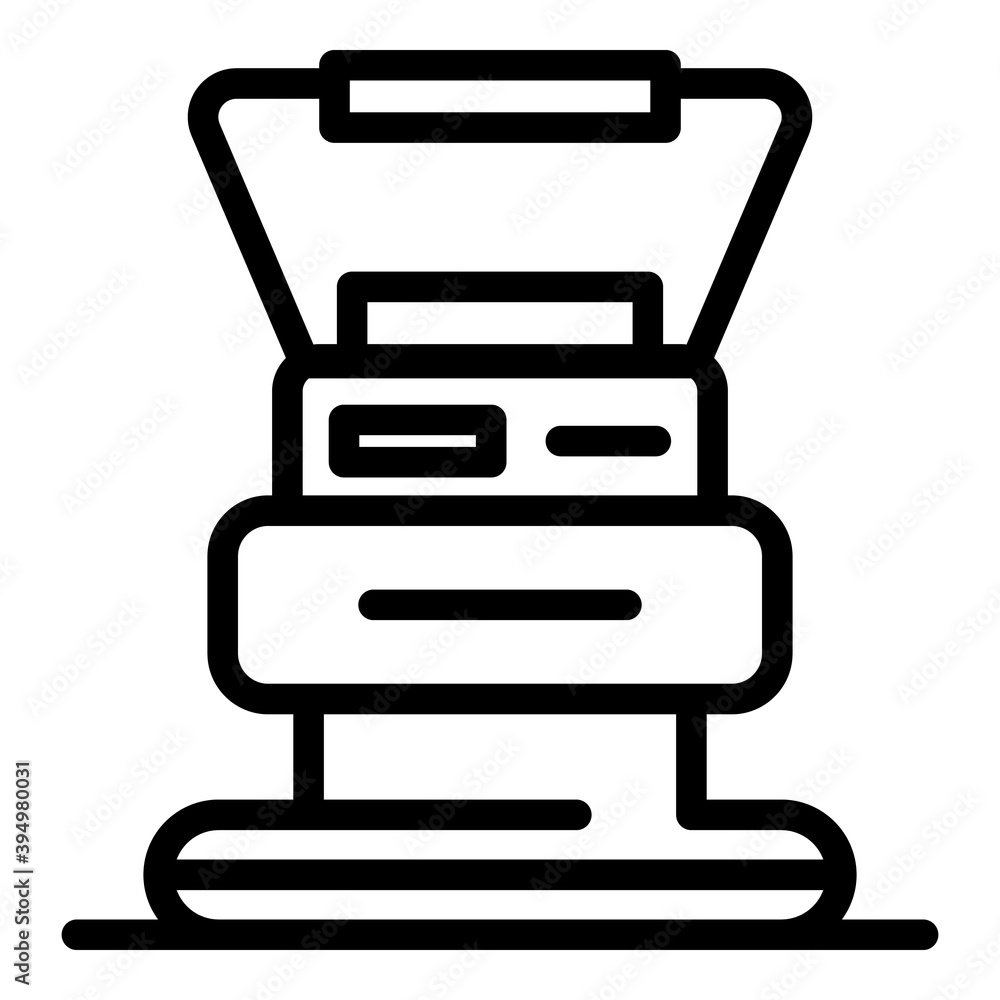 Poster handle grinding machine icon. outline handle grinding machine vector icon for web design isolated on