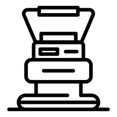 Handle grinding machine icon. Outline handle grinding machine vector icon for web design isolated on white background