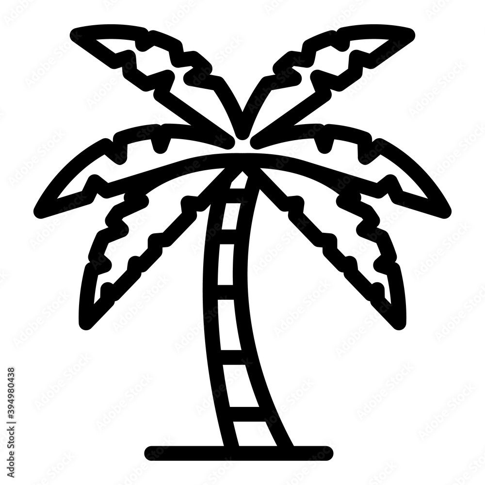 Poster sea palm tree icon. outline sea palm tree vector icon for web design isolated on white background