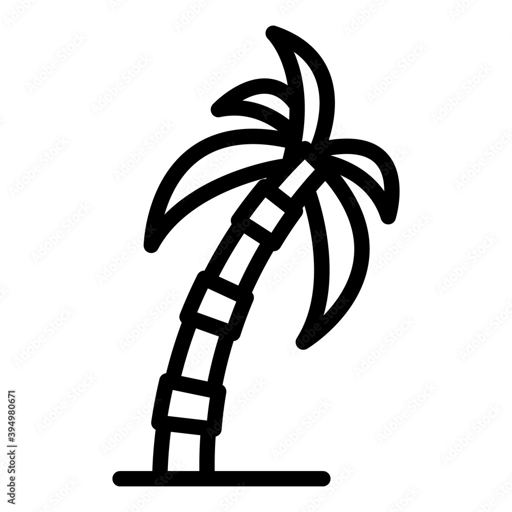 Poster eco palm tree icon. outline eco palm tree vector icon for web design isolated on white background