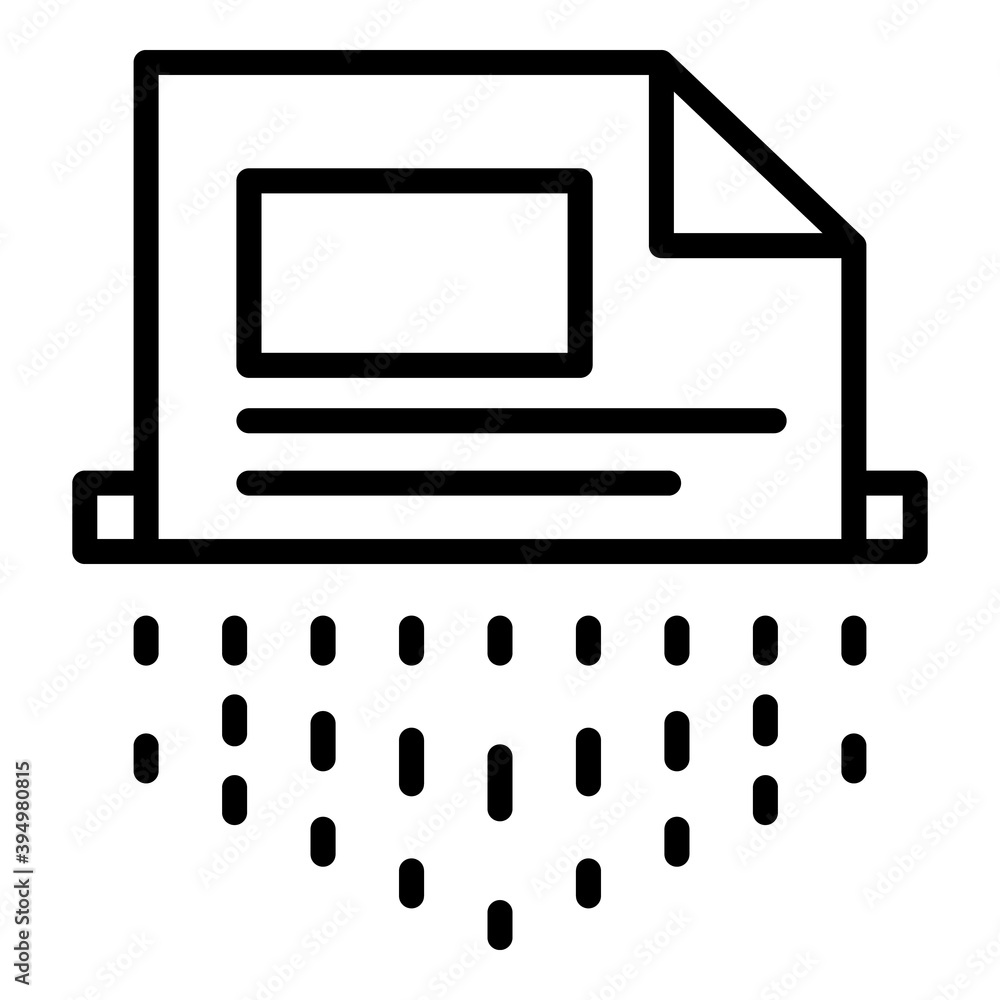 Poster destroyed report icon. outline destroyed report vector icon for web design isolated on white backgro