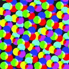 Multicolored rounds pattern with transparent effect. Seamless vector 10 eps background for cover, design, textile,  banner, web and fabric