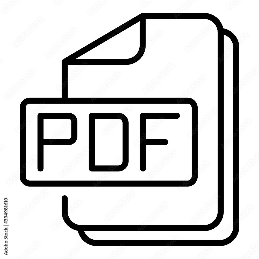 Poster online pdf report icon. outline online pdf report vector icon for web design isolated on white backg