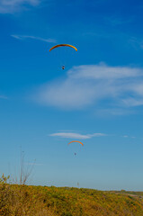 paraglider in the sky