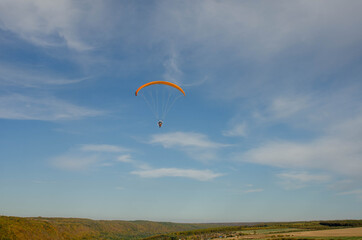 paraglider in the sky