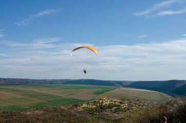 paraglider in the sky