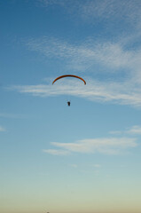 paragliding in the sky