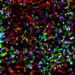 Red blue green confetti, background with stars