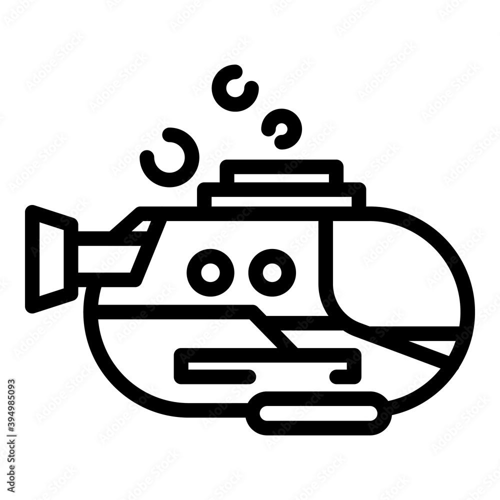 Poster captain bathyscaphe icon. outline captain bathyscaphe vector icon for web design isolated on white b