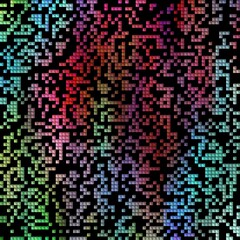 Obraz premium Blue pink phosphorescent squares abstract background with squares