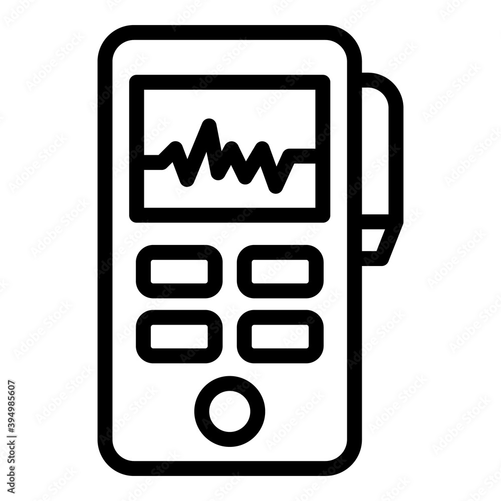 Poster reportage dictaphone icon. outline reportage dictaphone vector icon for web design isolated on white