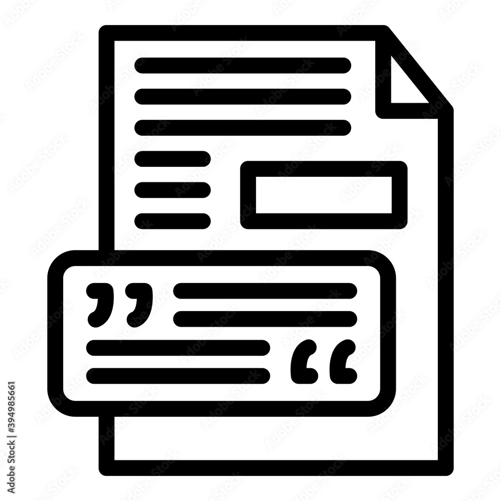 Poster reportage paper icon. outline reportage paper vector icon for web design isolated on white backgroun