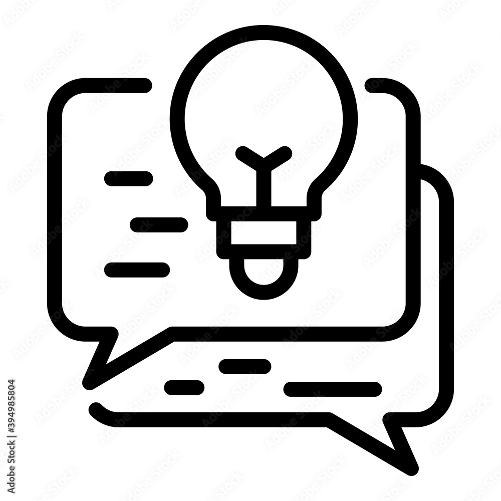 Poster reportage idea chat icon. outline reportage idea chat vector icon for web design isolated on white b