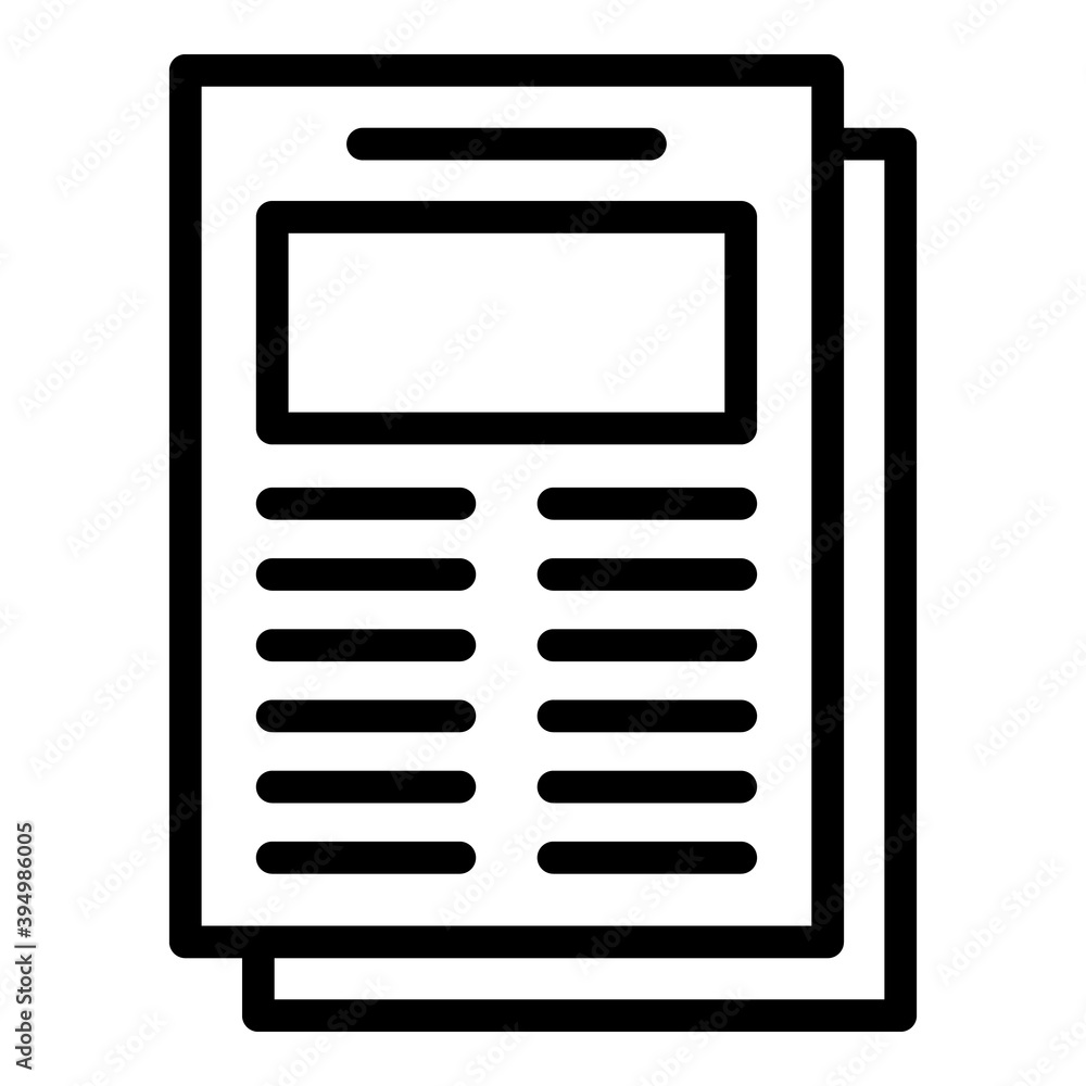 Aufkleber global reportage icon. outline global reportage vector icon for web design isolated on white backgro