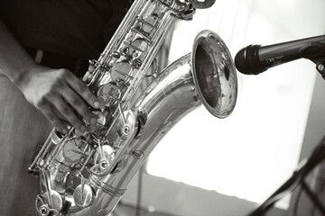 Man playing saxophone