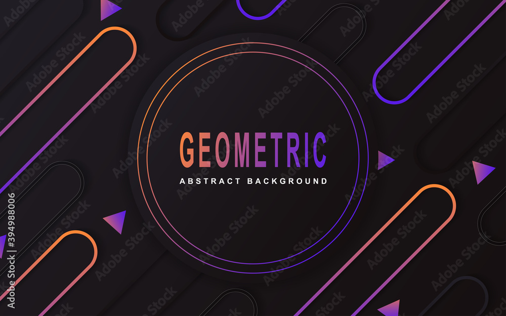 Poster abstract minimal geometric background with trendy and modern gradient colorful. vector graphic desig