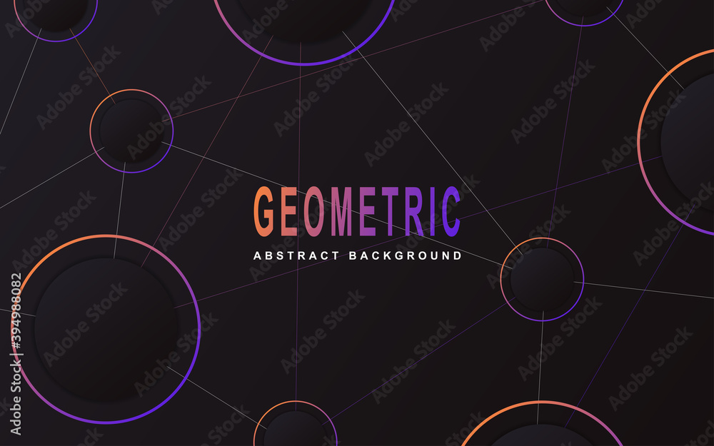 Poster abstract minimal geometric background with trendy and modern gradient colorful. vector graphic desig