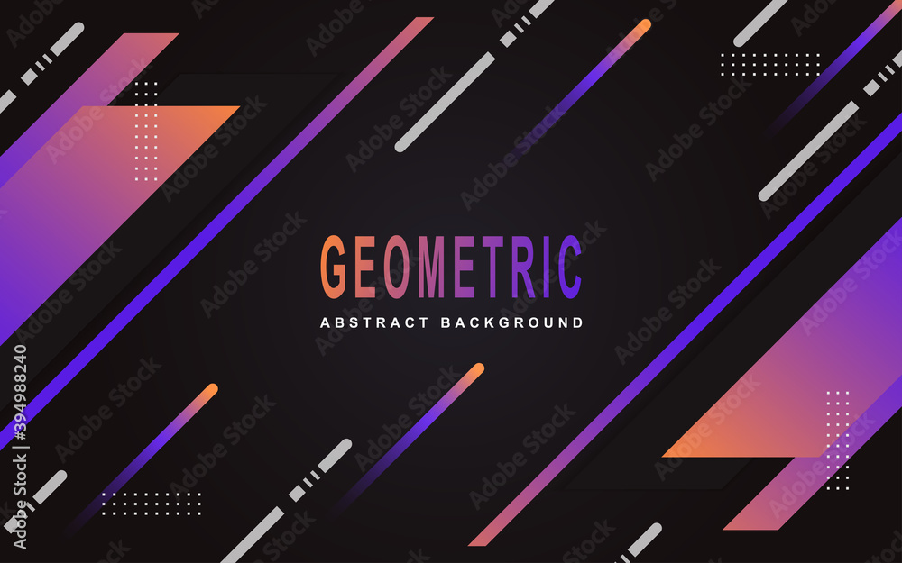 Poster abstract minimal geometric background with trendy and modern gradient colorful. vector graphic desig