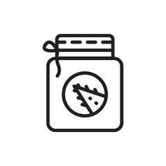 Aloe oil black line icon. Vector illustration. Outline pictogram for web page, mobile app, promo