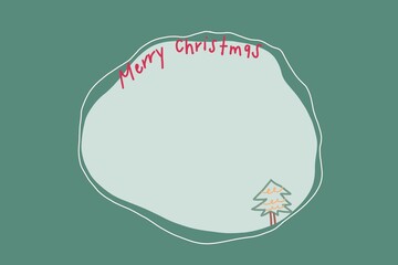 Merry Christmas texture drawing card template