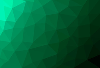 Abstract triangular background with colorful gradient shapes. Bright mosaic modern geometric design. beautiful relief surface. green low poly texture . color 3d image