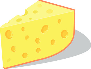 Cheese. Milk products. Piece of cheese.