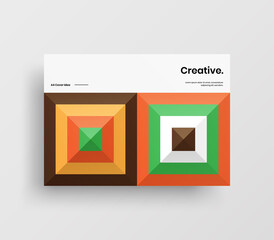 Creative business abstract horizontal front page vector mock up. Corporate geometric report cover illustration design layout. Company identity brochure template.