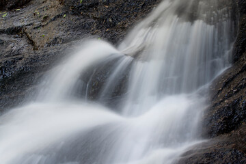 Fototapeta premium Waterfall detail in a rainforest in Brazil