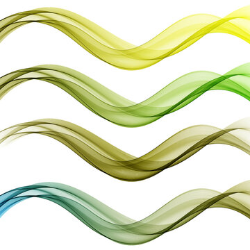Bright fresh speed mild spring light waves collection. Abstract web smooth mild divider lines - fashion headers or footers. Vector illustration