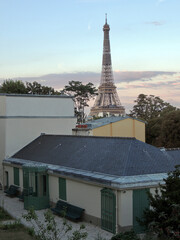 Sunset near the Eiffel Tower