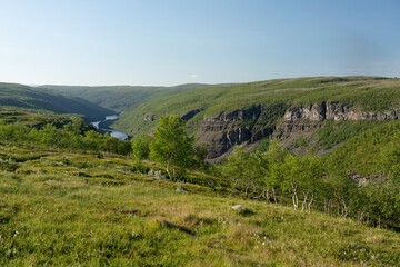 Fototapeta na wymiar View from Sautso, Alta, Finnmark, Norway.