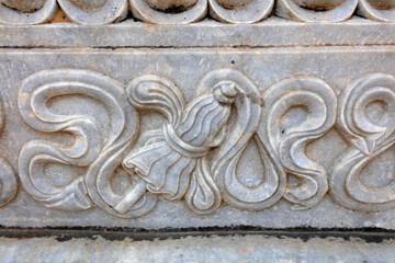 Qing Dynasty Royal Mausoleum stone carving texture, Yi County, Hebei Province, China