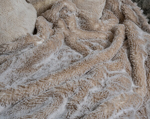 Kunstfell Hintergrund in der Detail Ansicht als Textur