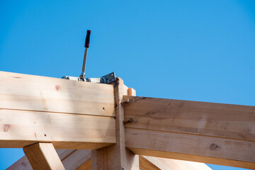 construction of a wooden house