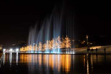 Christmas decorations at the Stavros Niarchos Foundation