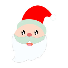 Vector illustration of Santa Claus on white