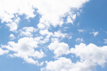 Sky Background. Blue Sunny Sky Covered with White Clouds