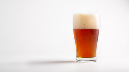 Ordering fresh lager for client and beautiful advertising of beer