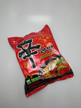 Nongshim shin ramyun noodles in Quezon City, Philippines