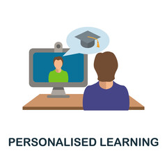 Personalised Learning icon. Simple element from online education collection. Creative Personalised Learning icon for web design, templates, infographics and more