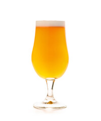 Beer advertisement and best offer from bartender in evening at oktoberfest