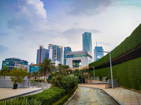 Dubai International Financial Centre DIFC in the downtown Dubai in the UAE