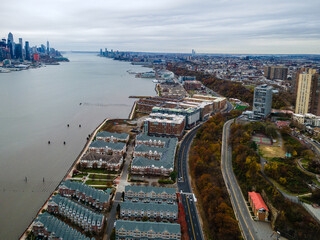 Aerial of West New York New Jersey