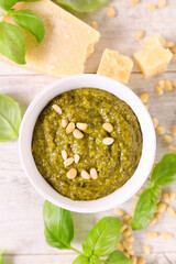 pesto sauce with fresh ingredient