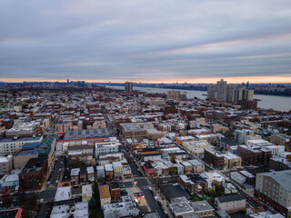 Naklejka premium Aerial of West New York New Jersey