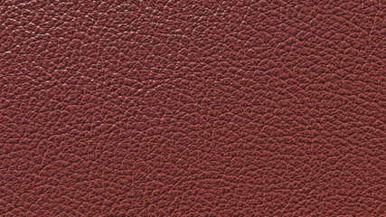 Closeup of red leather texture, taurillon leather natural grain. 3D-rendering