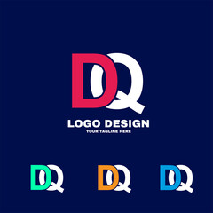 letter d and q logo template vector abstract eps