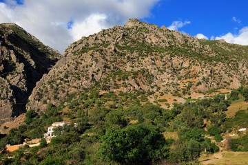 Aerial view of the mountains in Chefchaouen (Chaouen), Morocco.