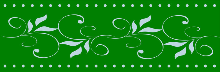 green background with batik design